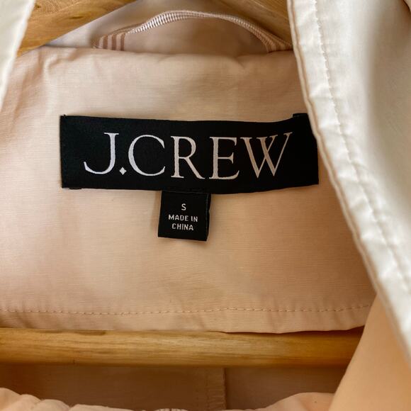 J. Crew Perfect Lightweight Jacket Size S Soft Champagne Cream Rain Anorak Prep - Picture 5 of 14